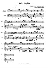 Ballet Anglois arranged for recorder (or flute) and guitar