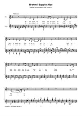 Sapphic Ode – alto (or baritone) and guitar